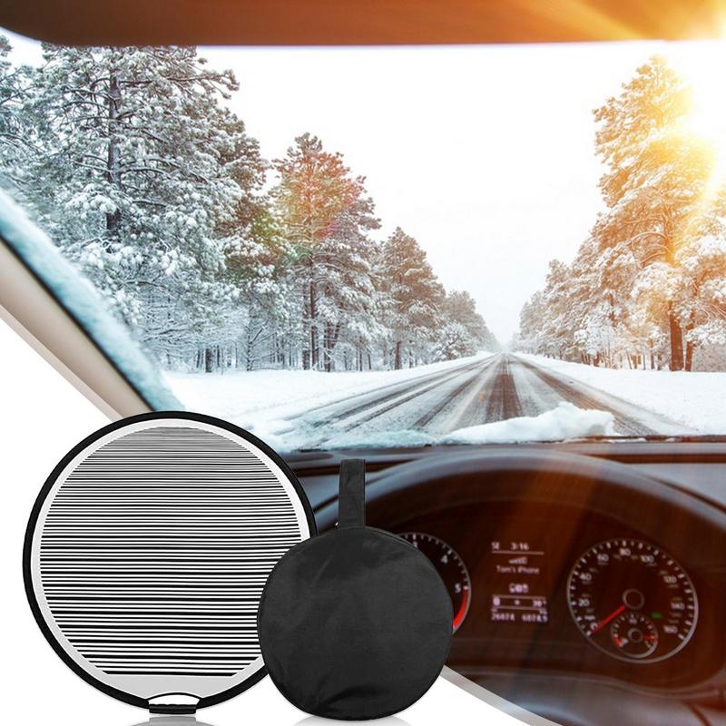 Newest 80cm Circular Striped Foldable Lined Light Reflector Board Round Dent Panel Vehicle Scratch Hails Damages Car Check Tool