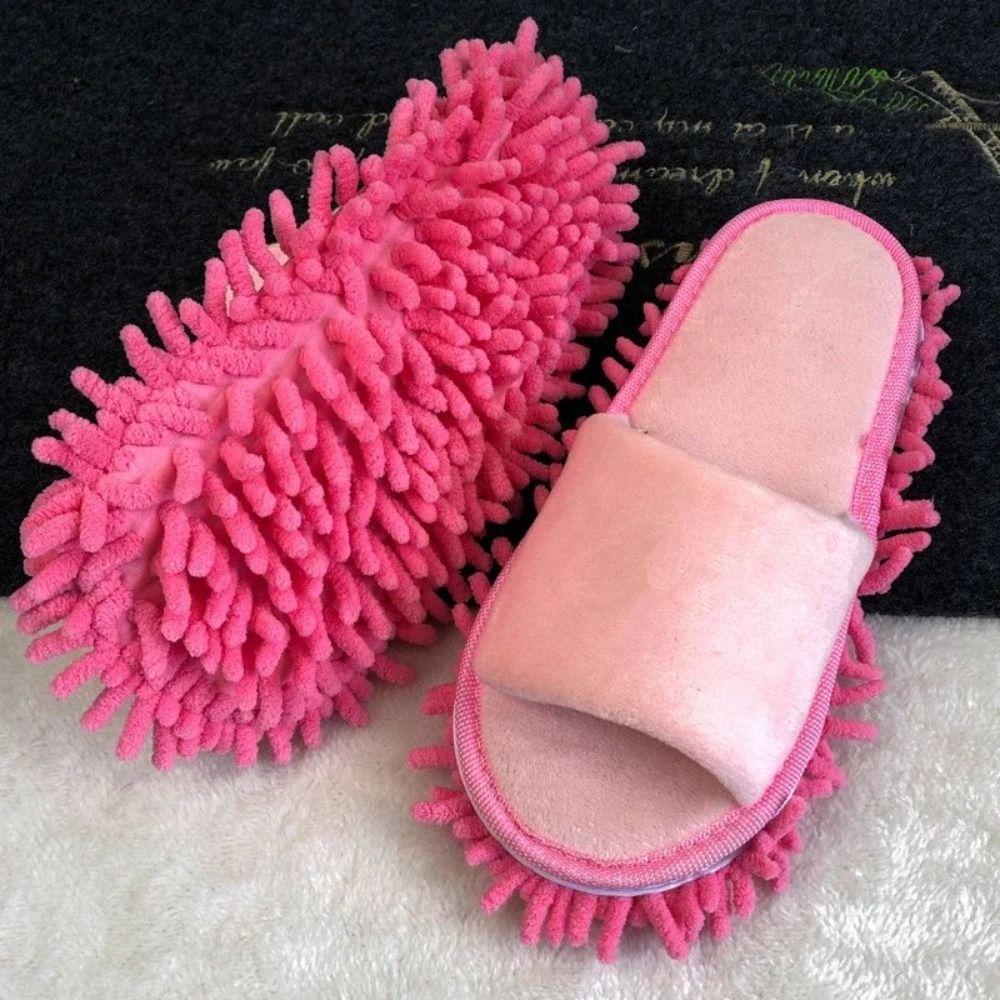 Washable Mopping Shoes Microfiber Cleaning Slippers Home Shoes Wiping Slippers  Dust Dirt