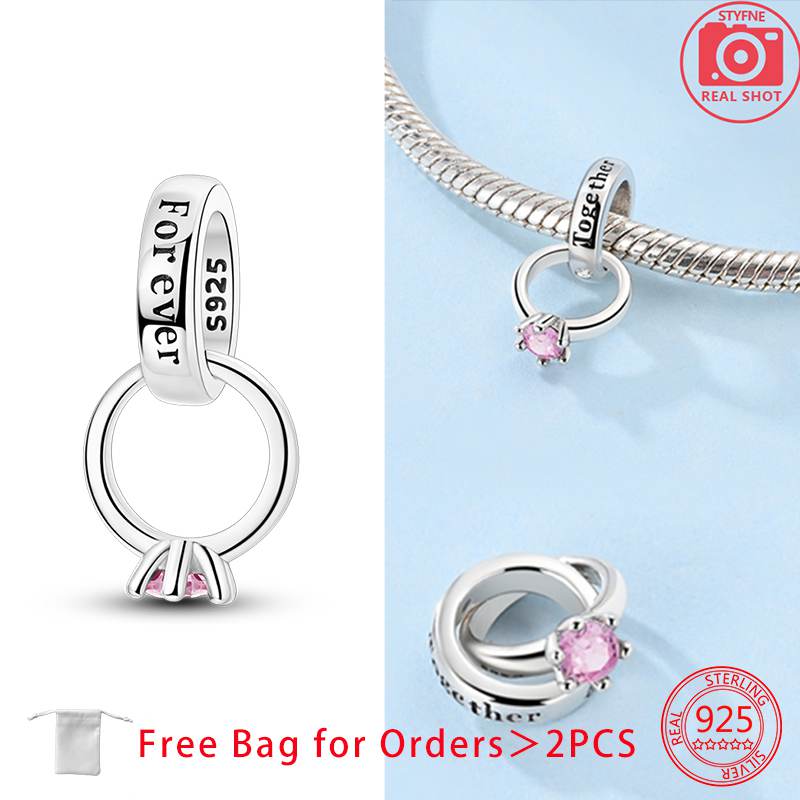 

Свадебные кольца-подвески в форме сердца любви, бусины, подходят для оригинальных шармов, медные браслеты-бусины для женщин, сделай сам, для изготовления изысканных ювелирных изделий, подарок