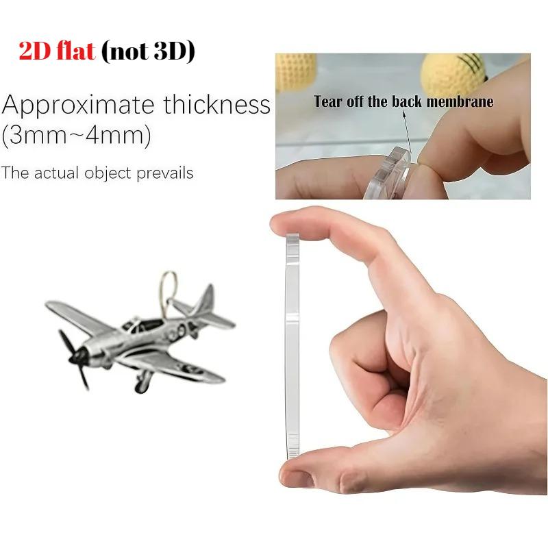 Wwii Aircraft Advent Calendar, with 24 Unique Mini Warbirds, 2D Flat Acrylic Fighter Countdown Surprise Gifts for Model Collectors, Aviation Lovers