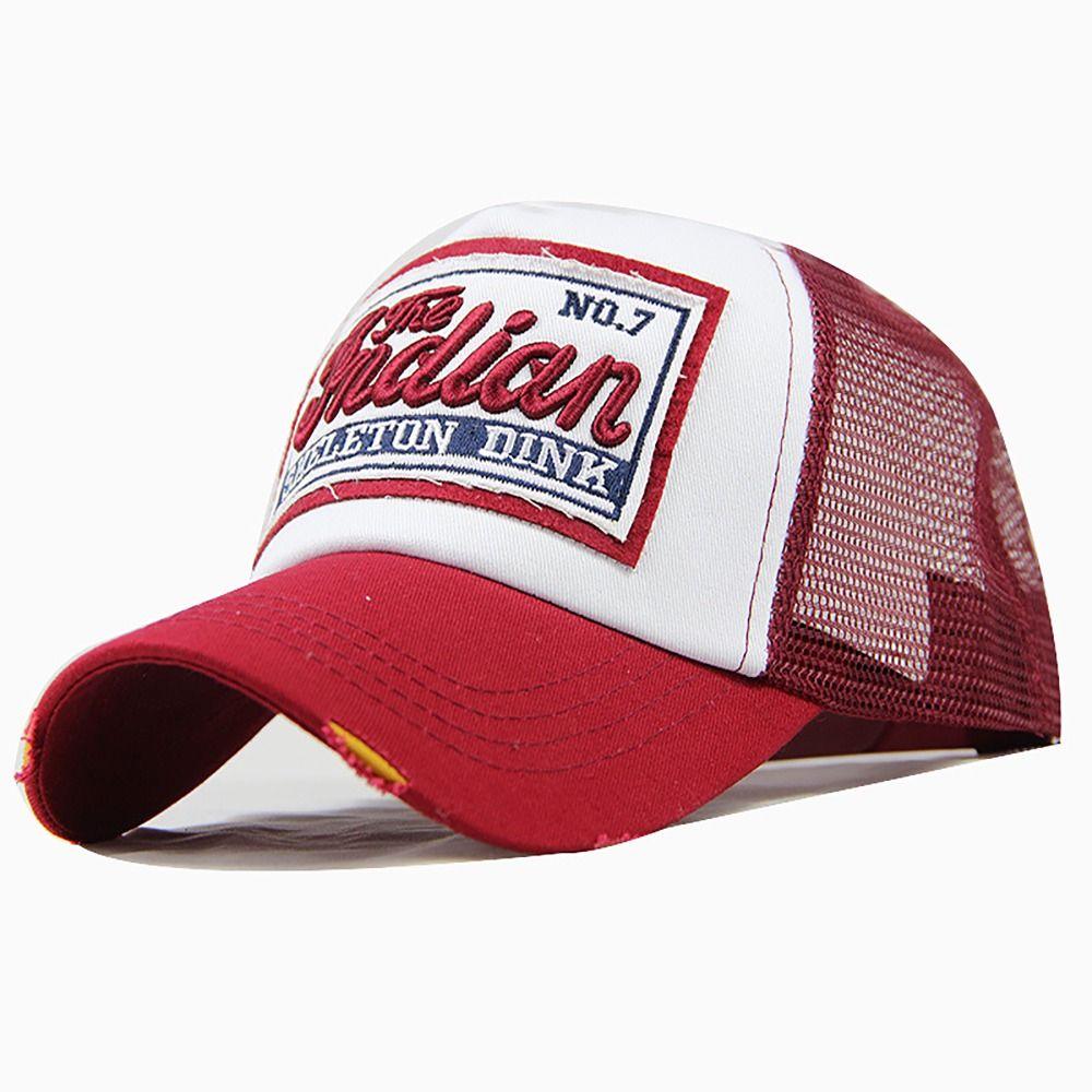 Breathable Snapback Cap Letters Embroidery Sun Protection Caps Casual Mesh Baseball Hat  Outdoor