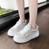 Mesh Versatile Little White Shoes Women's 2025 Summer and Autumn New Fashion Lace-up Comfortable Dad Shoes Breathable and Lightweight Casual Shoes