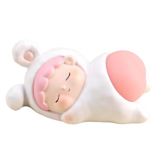 

Украсьте экологически чистую практичную позу лежа на животе, эластичную задницу куклы, орнамент из смолы One Size белый