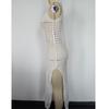 Cross-border Vacation Sexy Knit Sleeveless Dress: Solid Color, Round Neck, Breathable, High Slit, Beach Cover-up