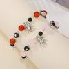 2Pcs/set Halloween Spider Bat Couple Bracelets For Women Men Heart Magnetic Matching Bangle Stone Crystal Beads Bracelet Jewelry