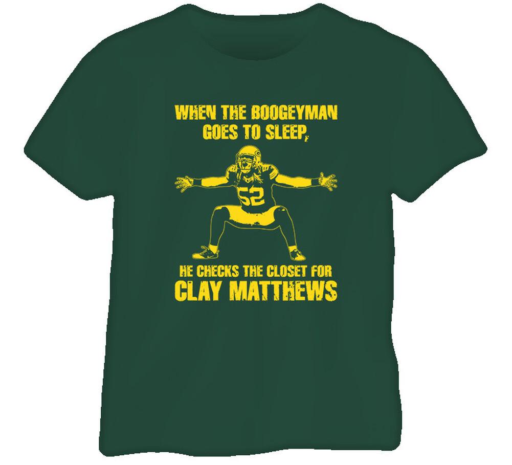 New Clay Matthews Boogeyman Packers T Shirt S