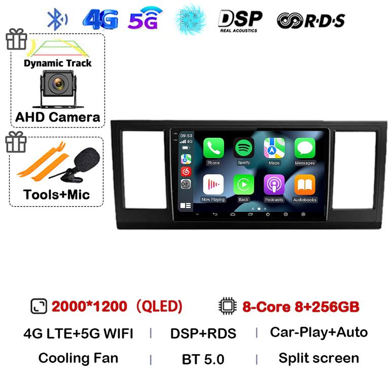 Android 14 Auto Carplay Car Radio For VW Volkswagen Caravelle 6 T6 2015 2016 2017 2018 2019 2020 Multimedia Player GPS WIFI+4G