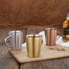 Stainless Steel Coffee Cups Double Layer Anti Scald Mugs With Handle Portable Mug Eco Friendly Drinking Cup Water Bottle YLE032