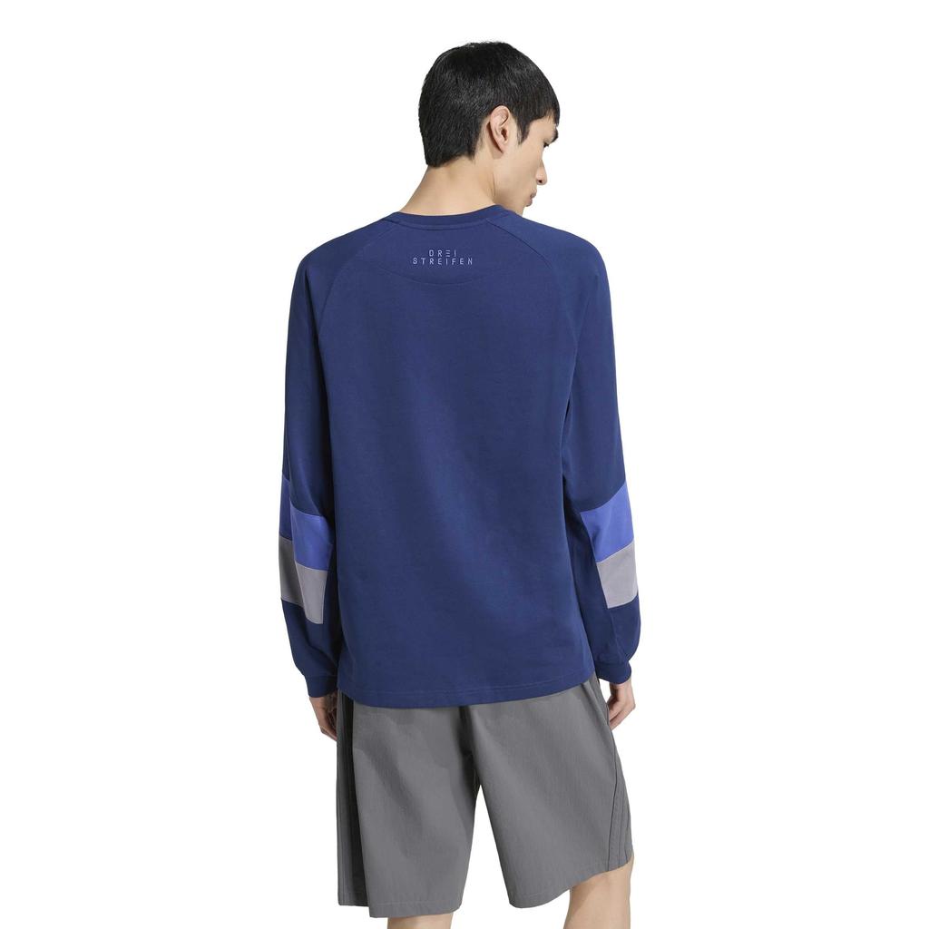 BRAND LOVE V7837 Dark L [Adidas] Long-Sleeve T-Shirt L/S Men's Blue/Black (KV5892)