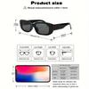 2PCS Rectangular Sunglasses Frame Men Women Same Style Sunglasses All-Match Square Glass