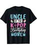 Kpop Uncle Iconic Korean Pop Tee Round Neck Casual Machine Washable Birthday Concert Gift Same Style for Men And Unisex