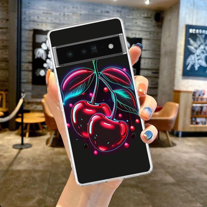 

Милый чехол-бабочка с вишней для Google Pixel 9 8 7 6 5 4 4XL Мягкий ТПУ 7A 6A 5A 4A 3A Pro XL 5G Прозрачный корпус Чехлы Сумки Pixel 3A