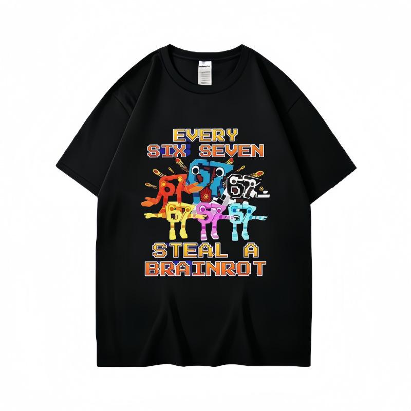 

European Style 2026 BRUH Unisex Children s Cotton T-shirt - Summer Fashion Trend, Sizes 6-7 150 cm
