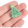 20Pcs Christmas Tree Beads Silicone Focal Beads Silicone Charms Keychain Making Kit Spacer Bead for Beaded Pen DIY Jewelry Craft Garland