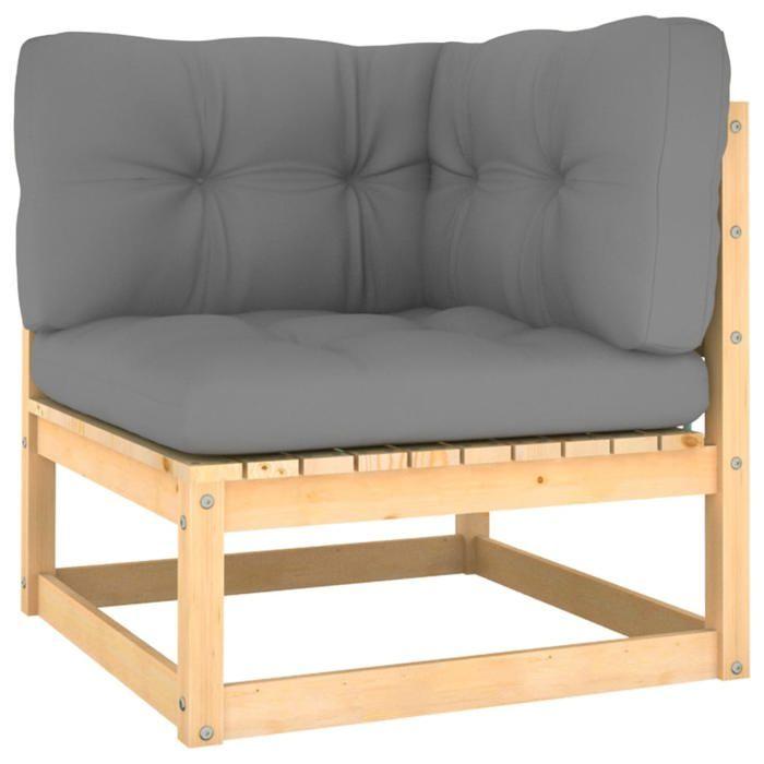 Maison Exclusive - Salon de jardin 6 pcs avec coussins Bois de pin massif