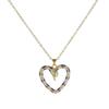 Luxury Copper Snake-Heart Pendant Necklace with Zircon & Glaze