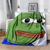 3D Pepe The Frog Face Cartoon Blanket,Soft Throw Blanket for Home Bedroom Bed Sofa Picnic Travel Office Rest Cover Blanket Kids