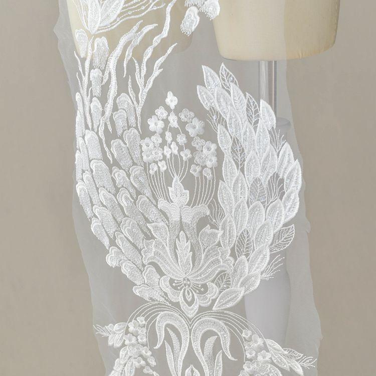 Weizenährenblume High-End Stickerei Spitze Accessoires, Handgefertigt DIY Hochzeitskleid Rock Spitze Accessoires