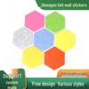 Colorful Felt Hexagon Self-Adhesive Wall Stickers for Sofa Backgrounds and Kindergarten Displays
