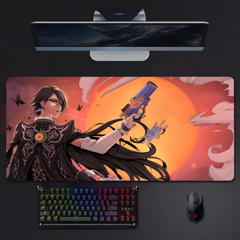Cool Action Game Bbayonetta Mouse Pad Mousepad Large Gaming Lockedge Thickened Pc Table Desk Mat