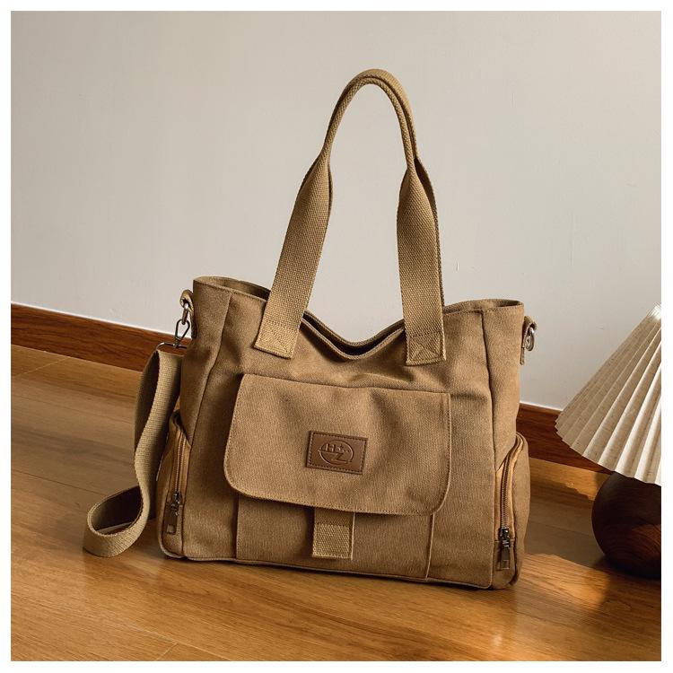 

Трендовая холщовая сумка-тоут кроссбоди 2024 - Премиальная сумка для работы и учебы коричневый