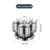 Chuisanhai 304 Stainless Steel Rotating Spice Jar Set (3-Piece)