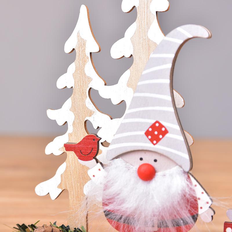 Christmas Decorations, Christmas, Wooden, Forest, Elderly, Desktop Ornaments, Christmas Assembly, Small Gifts, Window Display