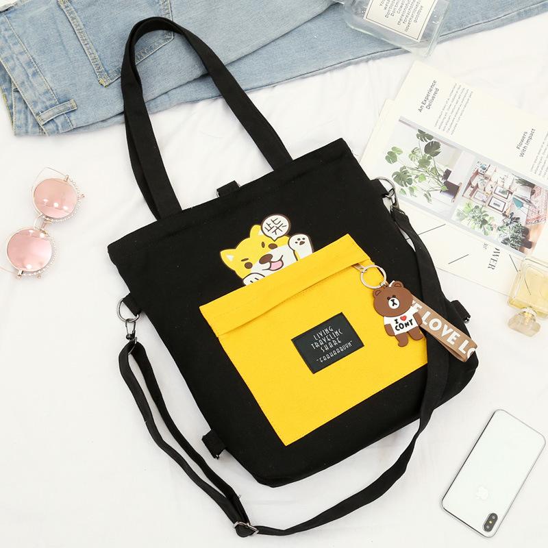 Canvas-Tasche, Damen-Umhängetasche, Instagram-Tasche, Rucksack, Großes Fassungsvermögen, Vielseitig für Studenten im Unterricht, Handtasche, Einzelne Schulter-Tragetasche