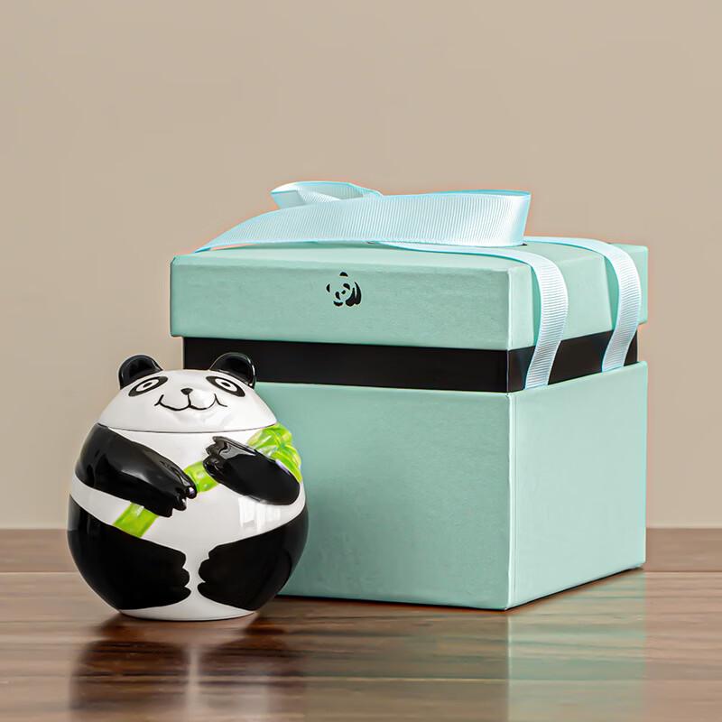 ZISIZ Panda Ceramic Tea Caddy