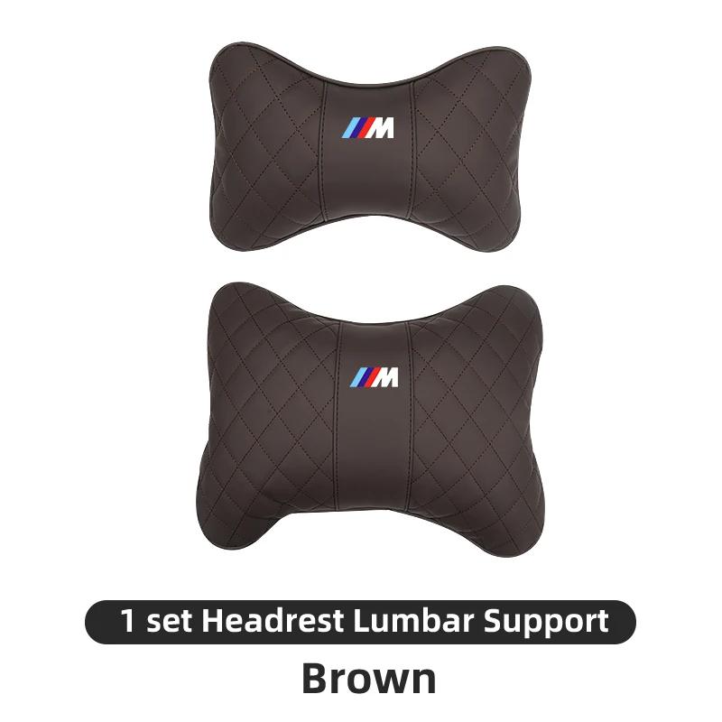 BWQ1 Car Sticker Hot 2026 For BMW Car Logo Headrest Neck Cushion Lumbar Support Memory Foam Pillow For BMW M X1 X3 X5 X6 X7 E30 E90 M