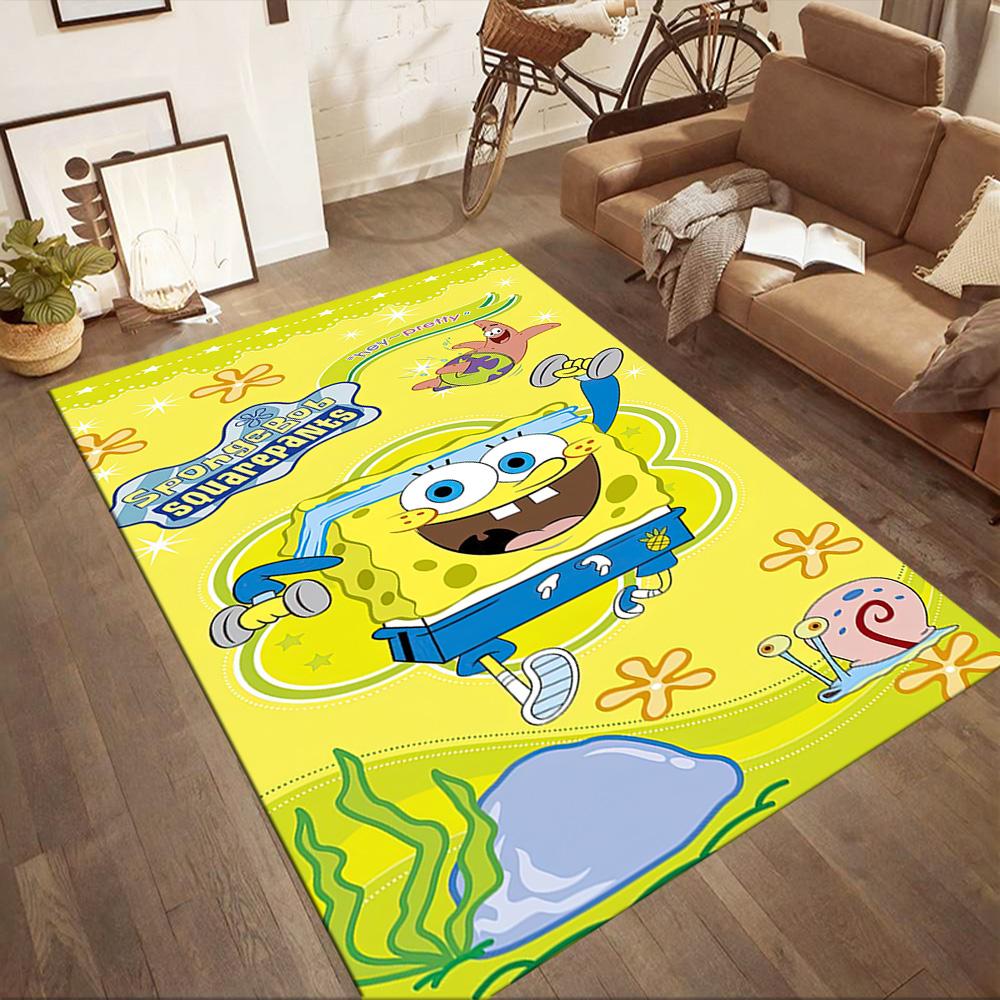 Spongebob And Friends Square Rugs Are a Great Choice for Living Rooms, Bedrooms, Home Décor, and As Gifts.