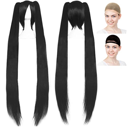 Парик Eden Cosplay, Премиум, Длинные косички, 120 см, с Vance, Термостойкий, Черные волосы, WIG5409