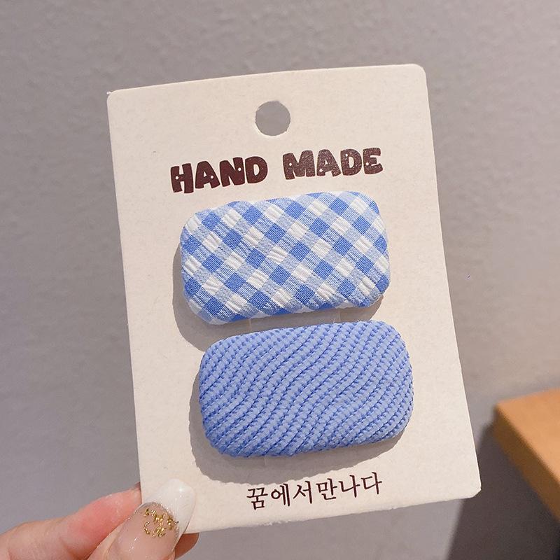 Korean Style Fabric Luxury Hair Clips - Gentle On Hair, Perfect for Girls' Bangs