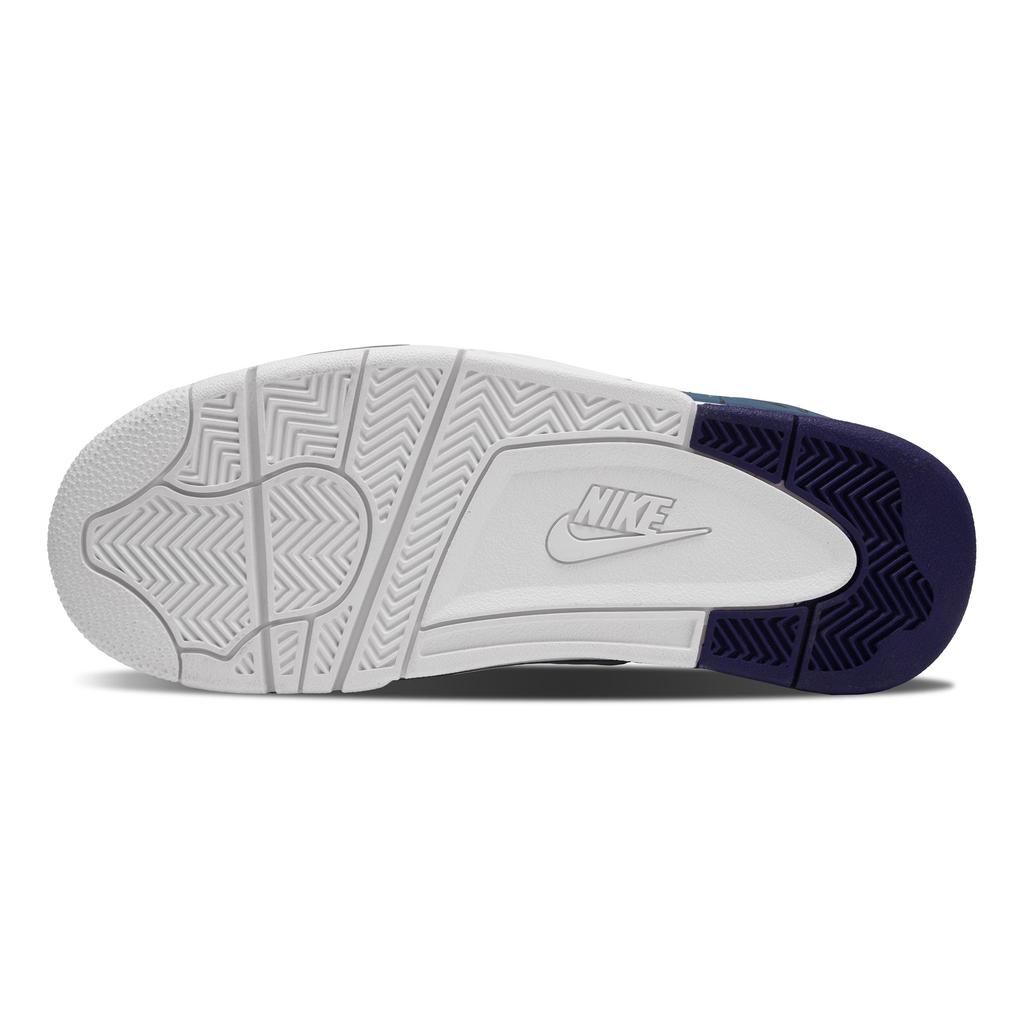 Nike Flight Legacy Poseidon's Call Abrasion Resistant Mid top Vintage Basketball Shoes Men's White Blue BQ4212-102(Team864-)