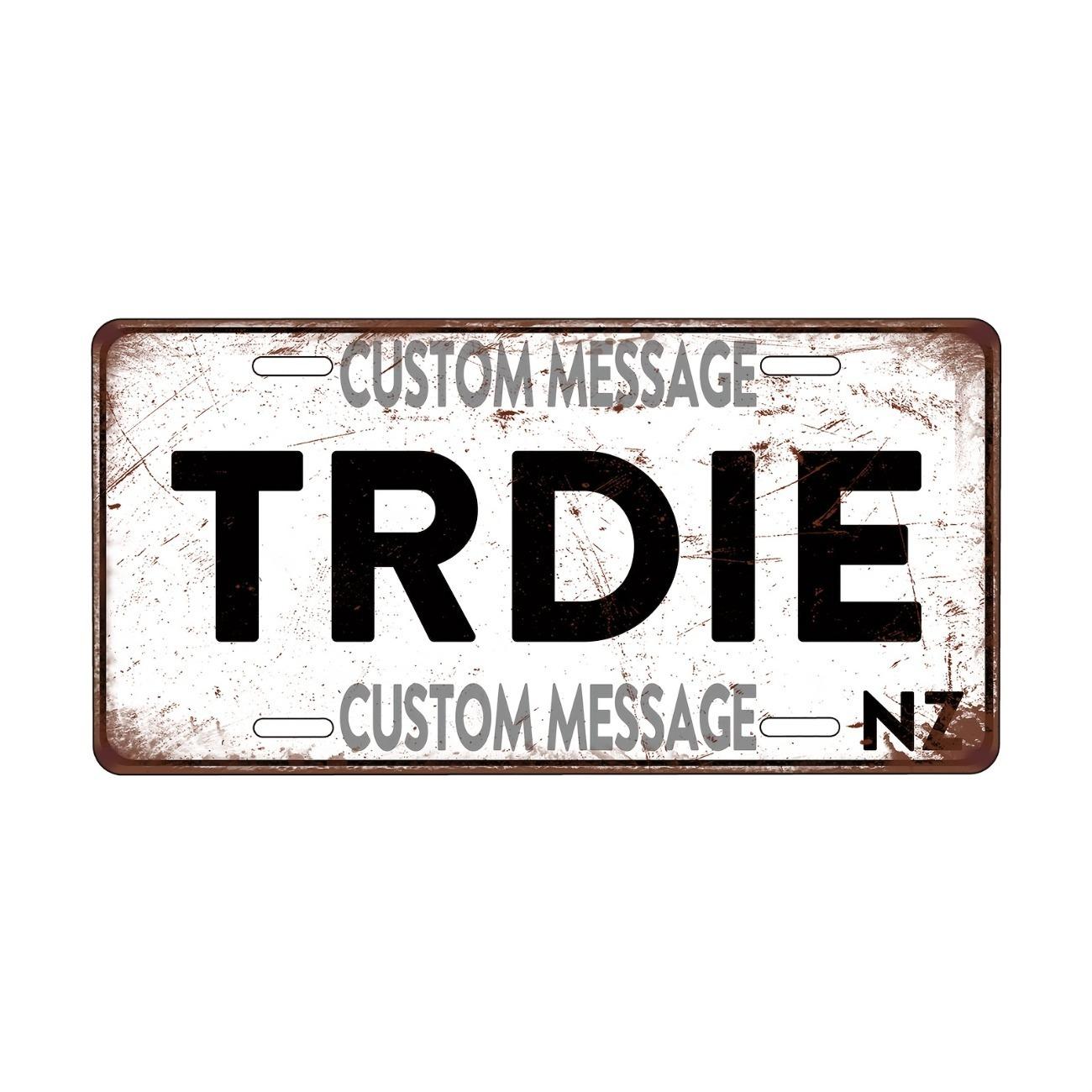 Personalized New Zealand Tin Sign Home Garage Wall Decor чёрный