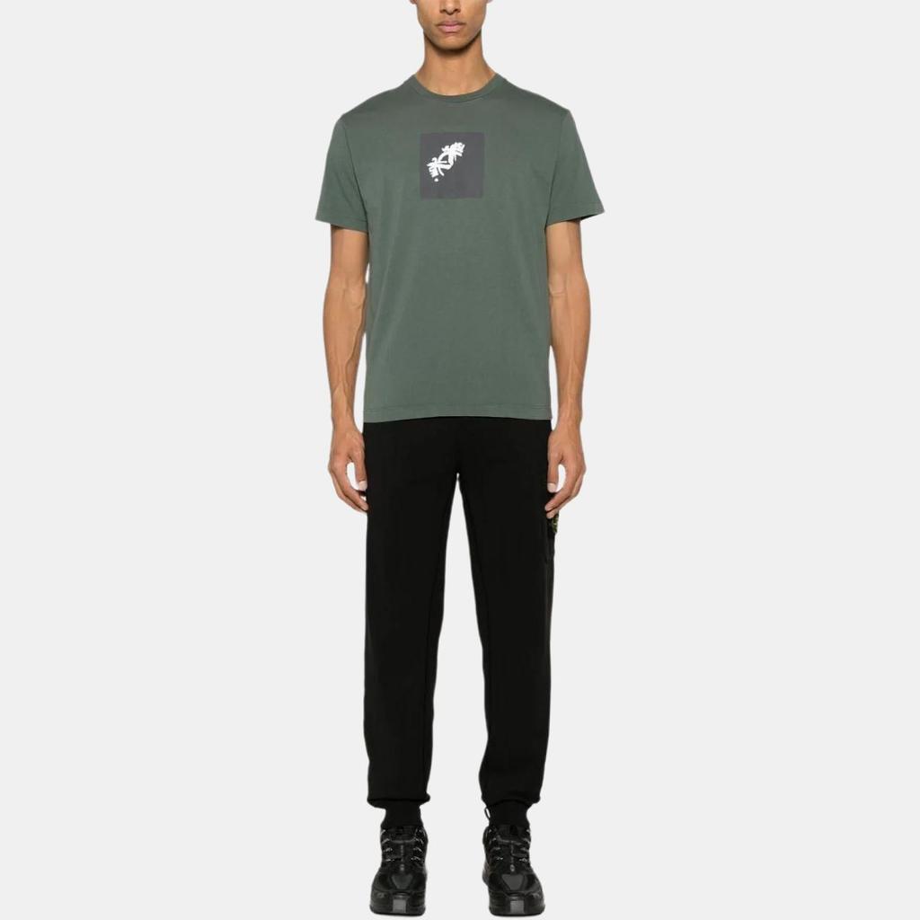 Stone Island Ss24 Graphic Print Crew Neck Short Sleeve T-Shirt Men Tops Green 80152NS83-V0059