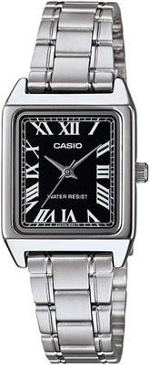 CASIO Standard Analog Damenuhr Schwarz Silber Metallband Overseas Modell [Casio] LTP-V007D-1B [Artikel]