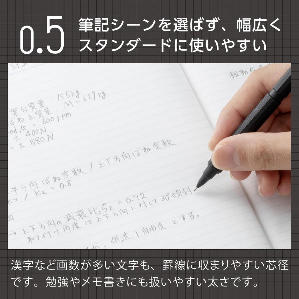 Pentel Orenz Nero Mechanical Limited with Metal Lead Case and Click Pencil, Black, 0.5mm, Edition, Eraser, PP3005-AST