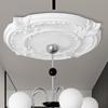 Round Split Medallion PU Decorative Ceiling Fan Light Fixtures Covers Plate Home Ceiling Light Cover For Chandelier Light Covers