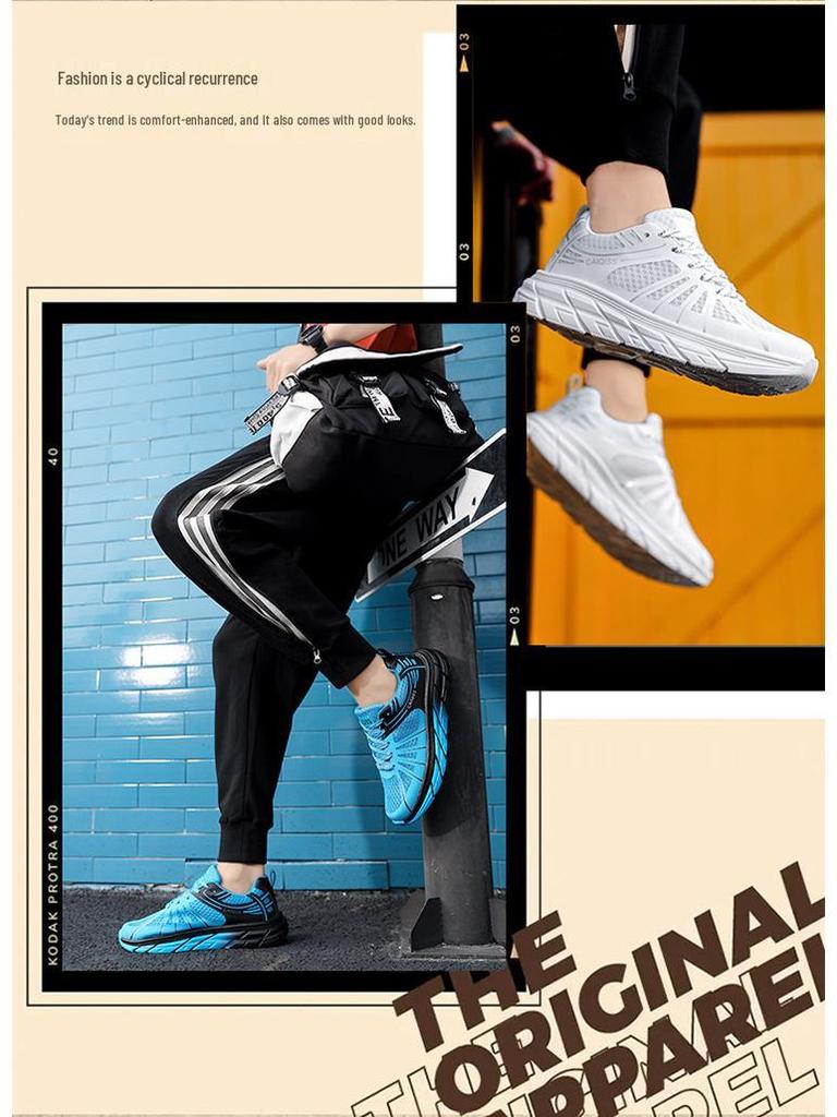 Atmungsaktive Fly-Knit Laufschuhe in Übergröße mit Höhenerhöhung für alle Jahreszeiten