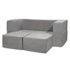Modular Kids Play Couch 4Pcs DIY Creative Child Sectional Sofa Dark Grey