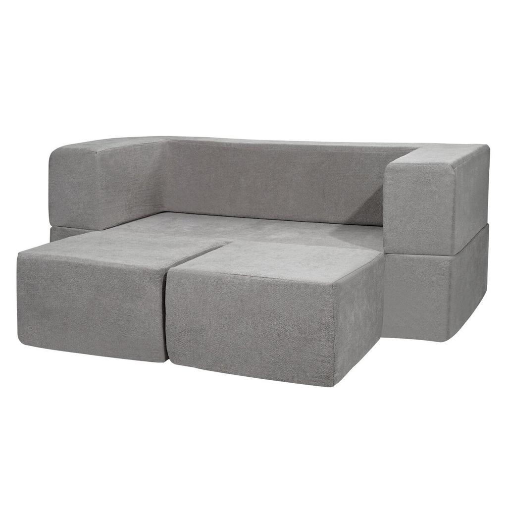 Modular Kids Play Couch 4Pcs DIY Creative Child Sectional Sofa Dark Grey