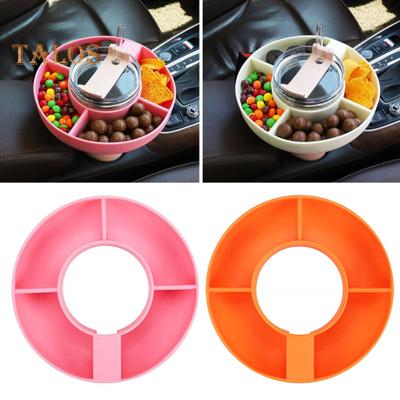 4 Bölmeli Silikon Aperatif Halkası Mükemmel Fit Aperatif Konteyneri 40 oz Bardak için Basit Yeniden Kullanılabilir Aperatif Tabakları