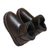 Snow Boots Winter Velvet Thickened Large Cotton Shoes Bread Black Leather Surface Fur Integrated