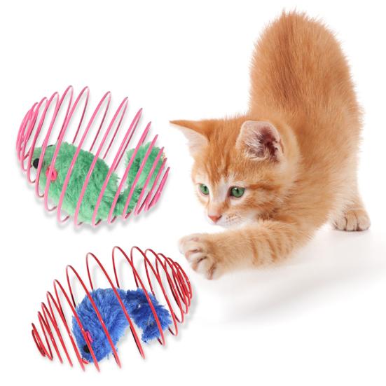 Yousheng Cat Toy Creative Scratch-resistant Elasticity Pet Cat Simulation Mouse Spring Toy Pet Supplies