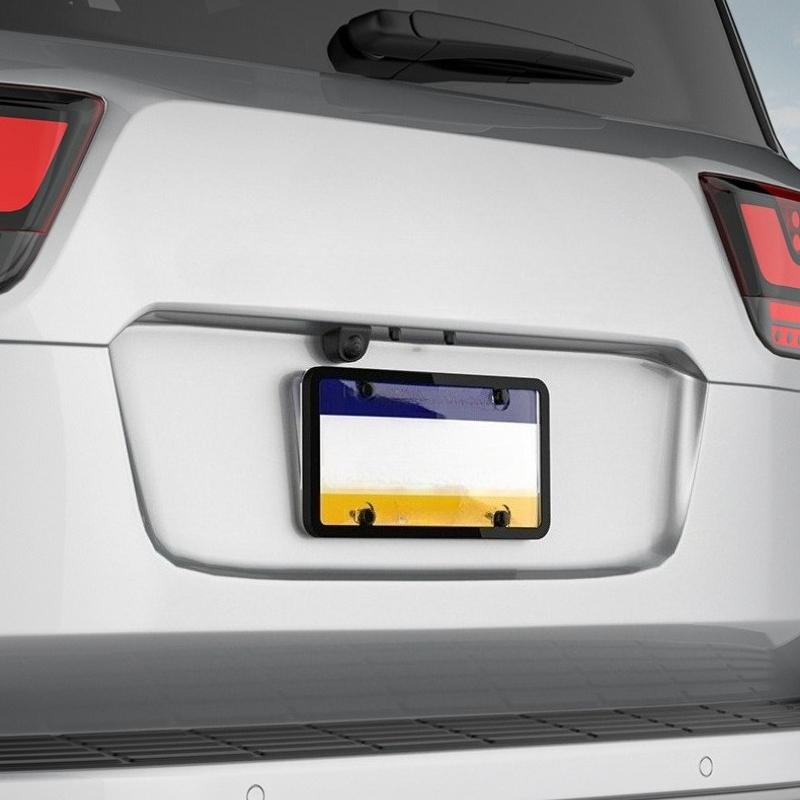 1Set Cross Border Modification of US Standard License Plate Frame, Transparent License Plate Frame, Plastic Metal