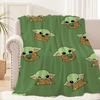 Lovely Y-Yoda Baby Cute Blanket Plush Nap Sofa Rug for Living Room Warm Office Bedroom Birthday Home Travel Kid Gifts