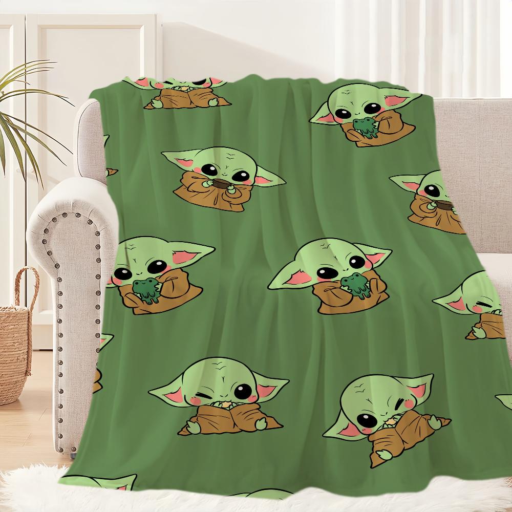 

Lovely Y-Yoda Baby Cute Blanket Plush Nap Sofa rug for Living Room Warm Office Bedroom Birthday Home Travel Kid Gifts 100x150cm