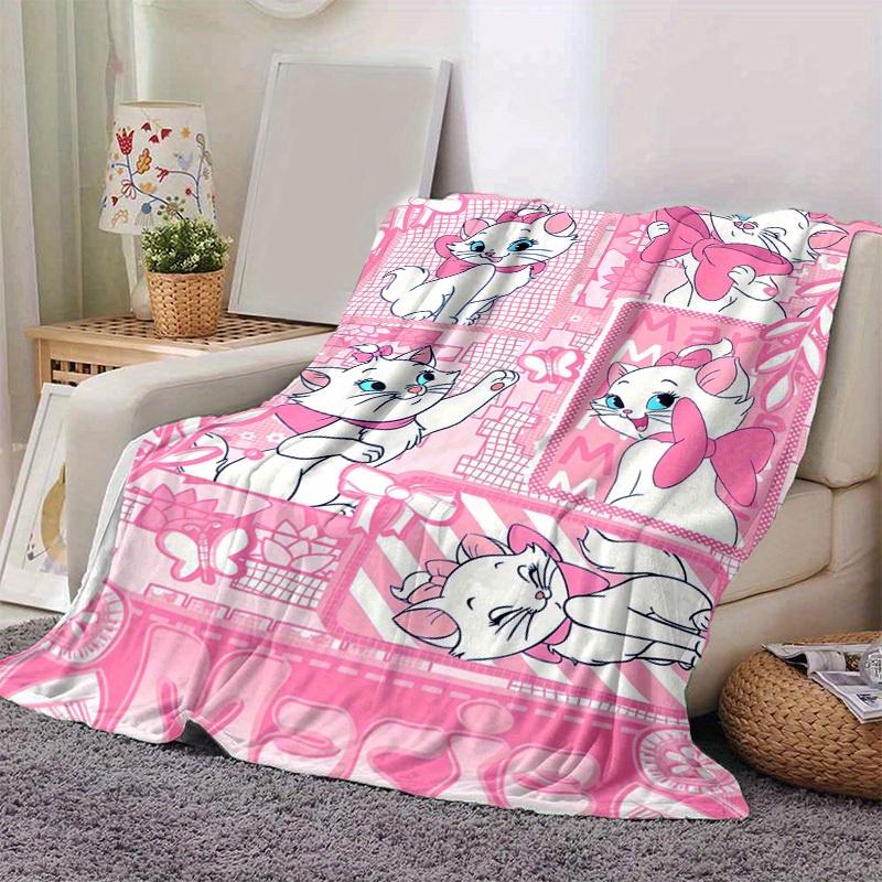 

1PC Cute Marie Cartoon Cat Blanket, Seasonal Universal, Home Decoration, Throw Blanket, Cartoon Blankets, Soft Flannel Throw Blanket, Versat 100x150cm