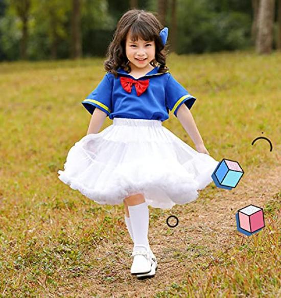 ABUNDANTDOODS Navy Duck Sailor Plus Sizes Kids Dress Women's Costume, Casual, Pop-Up Overalls, Uniform, Costume, Adult, Unisex, Kids, (M, Type)